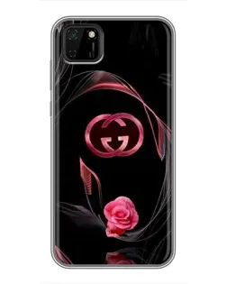 Чохол для Huawei Y5p з картинкою «Gucci — неонова троянда»