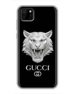 Чохол для Huawei Y5p з картинкою «Gucci — срібний лев» Чохол для Huawei Y5p з картинкою «Gucci — срібний лев»