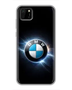 Чохол для Huawei Y5p з картинкою «BMW — неонове сяйво»