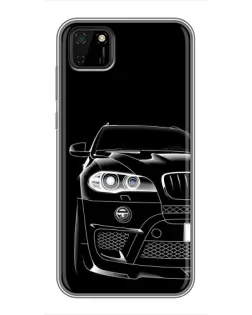 Чохол для Huawei Y5p з картинкою «Темний силует BMW»