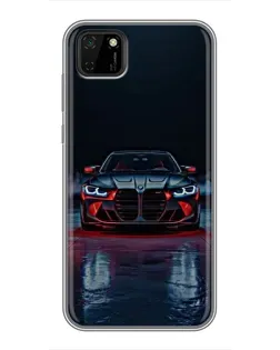 Чохол для Huawei Y5p з картинкою «BMW на мокрій дорозі»