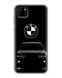 Чохол для Huawei Y5p з картинкою «BMW — погляд з темряви»