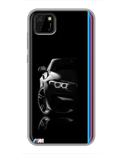 Чохол для Huawei Y5p з картинкою «Силует BMW в темряві»