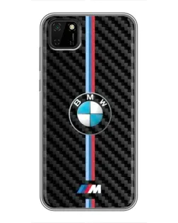 Чохол для Huawei Y5p з картинкою «Емблема BMW та карбон»