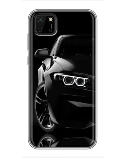 Чохол для Huawei Y5p з картинкою «Чорна BMW — профіль»