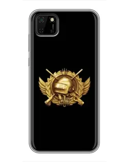 Чохол для Huawei Y5p з картинкою «PUBG — помаранчевий градієнт»