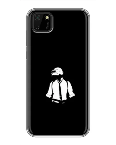 Чохол для Huawei Y5p з картинкою «PUBG — білий шолом»