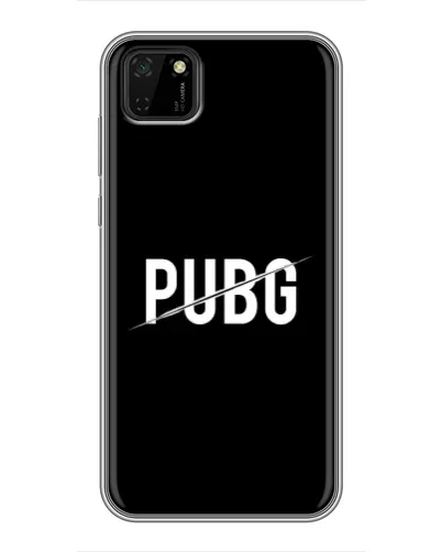 Чохол для Huawei Y5p з картинкою «PUBG — білий логотип»