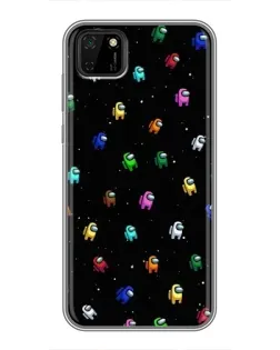 Чохол для Huawei Y5p з картинкою «Екіпаж Among Us»