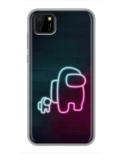 Чохол для Huawei Y5p з картинкою «Among Us неон-арт»