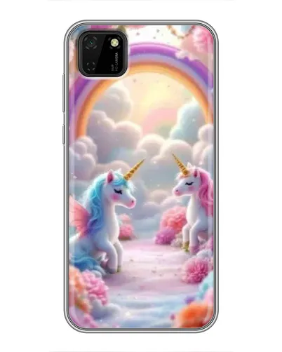 Чехол для Huawei Y5p с картинкой «Радуга и единороги» Чехол для Huawei Y5p с картинкой «Радуга и единороги»