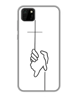 Чехол для Huawei Y5p с картинкой «Рука держит»