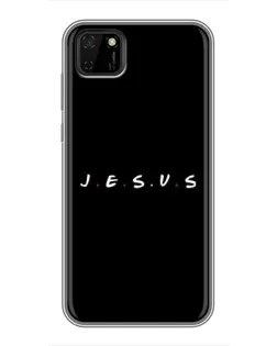 Чехол для Huawei Y5p с картинкой «Точки веры J.E.S.U.S.»