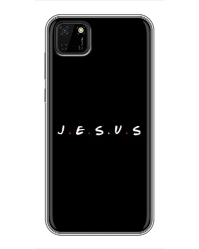 Чехол для Huawei Y5p с картинкой «Точки веры J.E.S.U.S.»