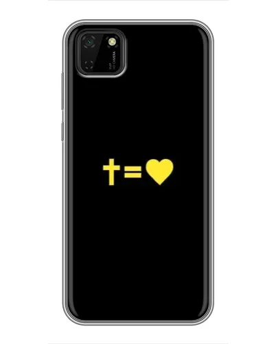 Чехол для Huawei Y5p с картинкой «Сердце и Крест»
