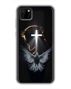 Чехол для Huawei Y5p с картинкой «Голубь и Свет»