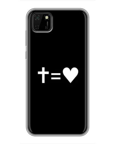 Чехол для Huawei Y5p с картинкой «Крест и Сердце»