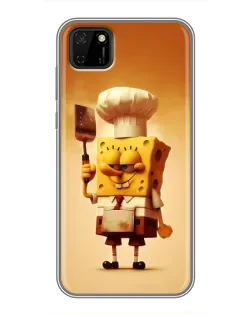 Чохол для Huawei Y5p з картинкою «Губка Боб кухар»