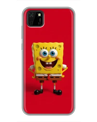 Чохол для Huawei Y5p з картинкою «Спанч Боб на червоному»