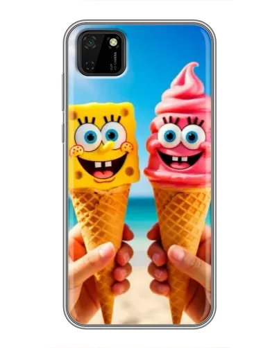 Чохол для Huawei Y5p з картинкою «Спанч Боб морозиво»