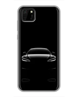 Чохол для Huawei Y5p з картинкою «Силует Tesla Night»