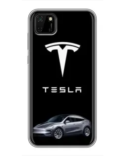 Чохол для Huawei Y5p з картинкою «Tesla Model Y»
