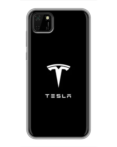 Чохол для Huawei Y5p з картинкою «Tesla White Logo»