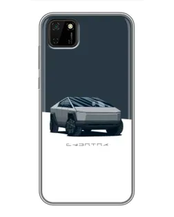 Чохол для Huawei Y5p з картинкою «Сріблястий Cybertruck Tesla»