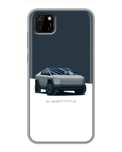 Чохол для Huawei Y5p з картинкою «Сріблястий Cybertruck Tesla»
