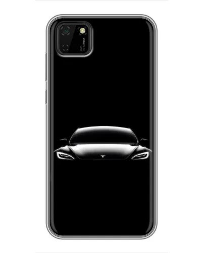 Чохол для Huawei Y5p з картинкою «Фари Tesla Night»