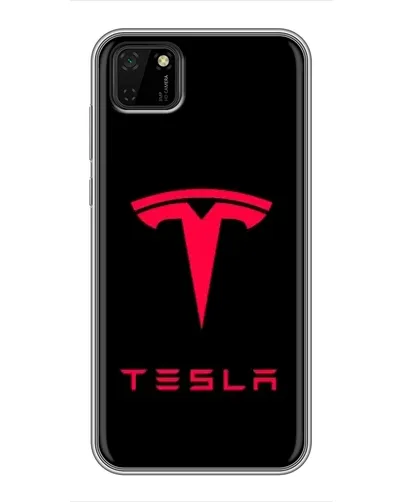 Чохол для Huawei Y5p з картинкою «Tesla Red Logo»