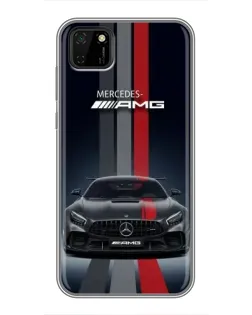 Чохол для Huawei Y5p з картинкою «Mercedes — білий карбон»