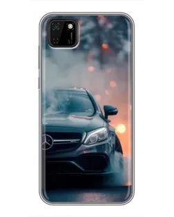 Чохол для Huawei Y5p з картинкою «Mercedes — нічне місто»