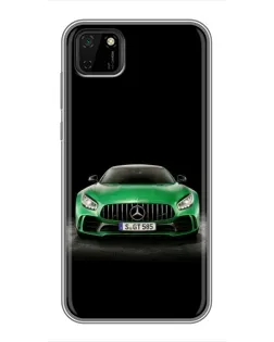 Чохол для Huawei Y5p з картинкою «Mercedes — неоновий лого»