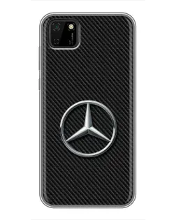 Чехол для Huawei Y5p с картинкой «Карбоновый Mercedes стиль»