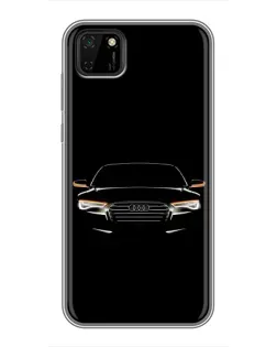 Чехол для Huawei Y5p с картинкой «Audi — ночной контур» Чехол для Huawei Y5p с картинкой «Audi — ночной контур»