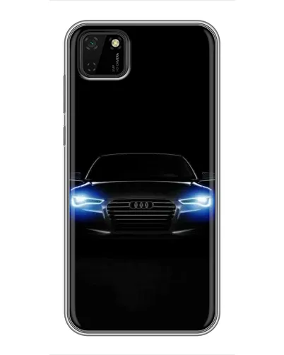Чехол для Huawei Y5p с картинкой «Audi в неоне»