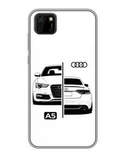 Чехол для Huawei Y5p с картинкой «Audi — контрастный дизайн» Чехол для Huawei Y5p с картинкой «Audi — контрастный дизайн»