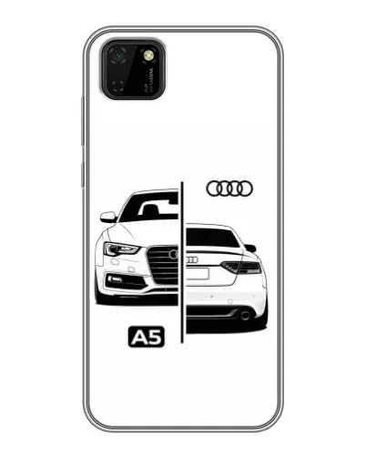 Чехол для Huawei Y5p с картинкой «Audi — контрастный дизайн»