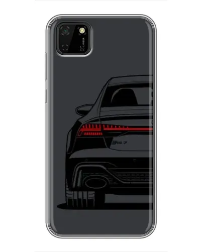 Чехол для Huawei Y5p с картинкой «Задняя часть Audi — арт»
