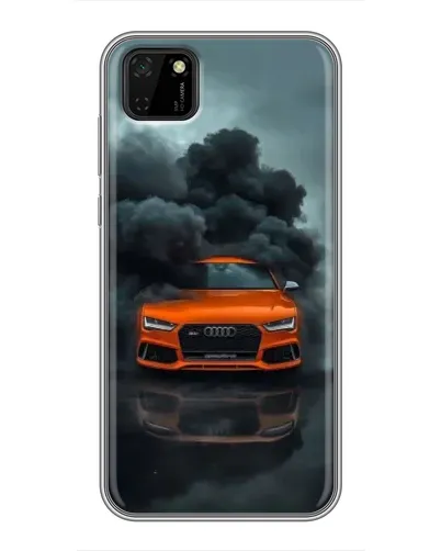 Чехол для Huawei Y5p с картинкой «Audi в облаках дыма»