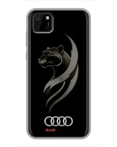 Чехол для Huawei Y5p с картинкой «Графика — пантера и Audi»