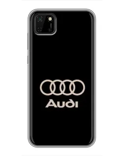 Чехол для Huawei Y5p с картинкой «Audi — золотой логотип» Чехол для Huawei Y5p с картинкой «Audi — золотой логотип»