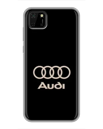 Чехол для Huawei Y5p с картинкой «Audi — золотой логотип»