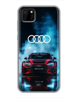 Чехол для Huawei Y5p с картинкой «Audi Sport — неон» Чехол для Huawei Y5p с картинкой «Audi Sport — неон»