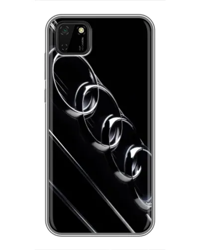 Чехол для Huawei Y5p с картинкой «Audi — абстрактные кольца»