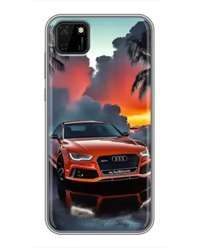 Чехол для Huawei Y5p с картинкой «Audi — закат»