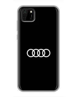 Чехол для Huawei Y5p с картинкой «Audi White Logo» Чехол для Huawei Y5p с картинкой «Audi White Logo»