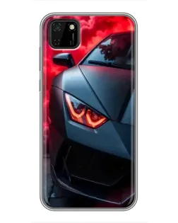Чохол для Huawei Y5p з картинкою «Lamborghini червоне сяйво»
