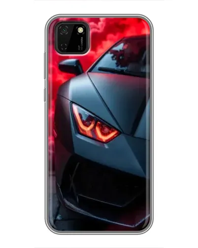 Чехол для Huawei Y5p с картинкой «Lamborghini красное сияние»